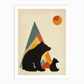 Bear And Cub 1 Art Print