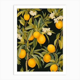 Oranges On A Tree Art Print