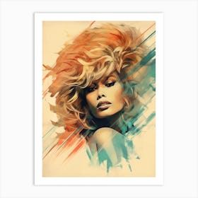 Tina Turner Retro Poster 3 Art Print