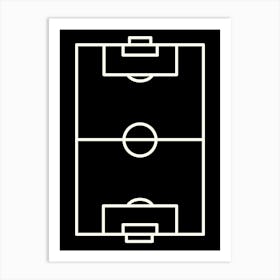Soccer Field black Art Print
