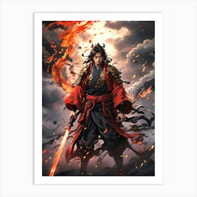 Ronin Samurai warrior win the battle Art Print