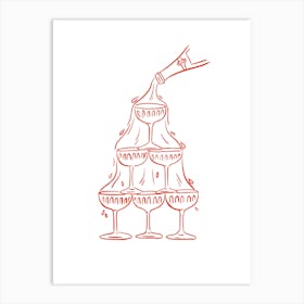 Glass Of Champagne Art Print