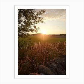 Sunset Over Stirlingshire, Scotland Art Print