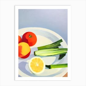 Celery Tablescape vegetable Art Print