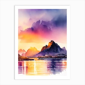 Lofoten Islands, Norway Sunset 3 Art Print