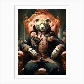 Tiger In The Throne Art Print