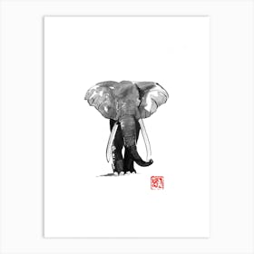 Walking Elephant Art Print