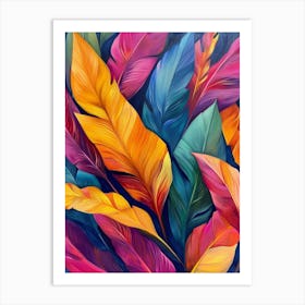 Colorful Feathers 1 Art Print