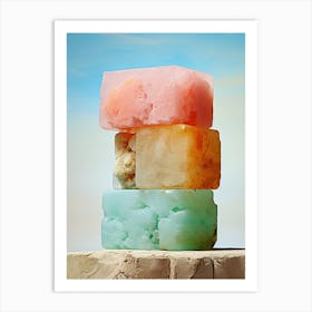 Stacked Soap Bars, Stones Art Art Print