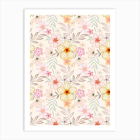 Floral Pattern.Colorful roses. Flower day. artistic work. A gift for someone you love. Decorate the place with art. Imprint of a beautiful artist. 3 Art Print