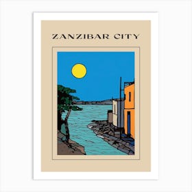Minimal Design Style Of Zanzibar City, Tanzania3 Poster Art Print