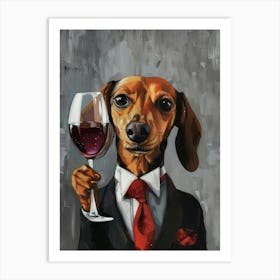 Dachshund Canvas Print Art Print