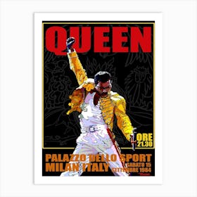 Queen Framed Poster September 15 1984 Art Print