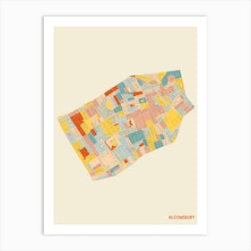 Bloomsbury London England Uk Neighbourhood Map Art Print