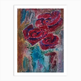 Beautiful Nature with Red Roses Art Print