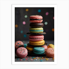 Colorful Macarons 1 Art Print