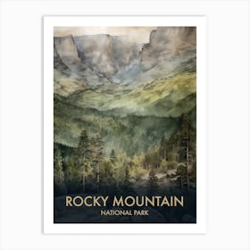 Rocky Mountain National Park Vintage Travel Poster 6 Art Print
