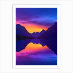 Sunset In The Mountains 79 Art Print