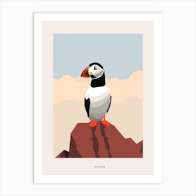 Minimalist Puffin 1 Bird Poster Art Print