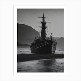 Ship At Sea Art Print