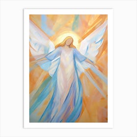 Abstract Angel Of Intuition A Spiritual Connection Art Print