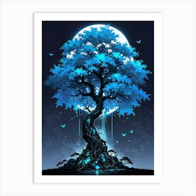 Blue Tree Of Life Art Print