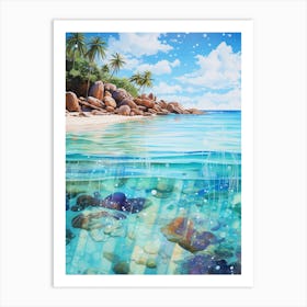 A Painting Of Anse Source Dargent, Seychelles 1 Art Print