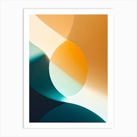 Eclipsing Horizons: Abstract Digital Expressionism Art Print