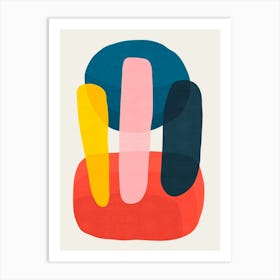Expressive abstract shapes 6 Art Print
