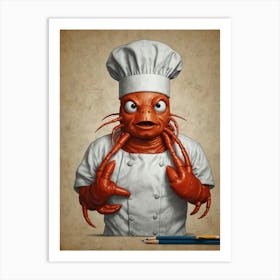 Crab Chef 1 Art Print