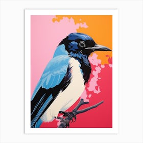 Andy Warhol Style Bird Magpie 7 Art Print