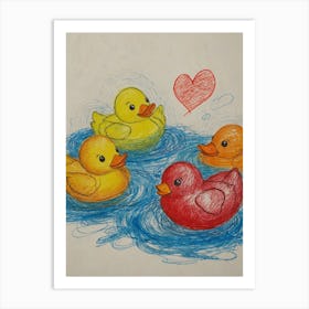 Rubber Ducks 7 Art Print