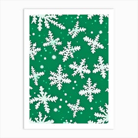 Stellar Dendrites, Snowflakes, Kids Illustration 2 Art Print