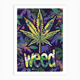 Pop Art Cannabis Art Print