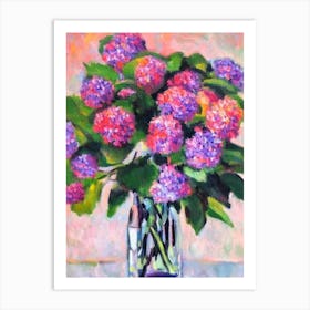 Hydrangea  Matisse Style Flower Art Print