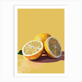 Lemons Minimalism Art Print