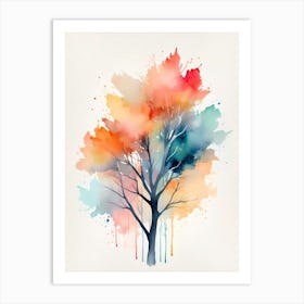 Watercolor Tree 1 Art Print