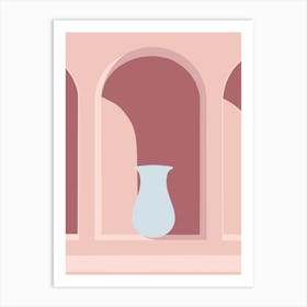 Vases On A Shelf — boho travel poster Art Print