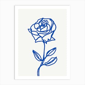 Rose Monoline Minimalist Art Print