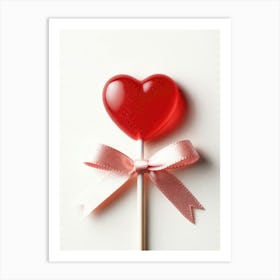 Heartshaped Lollipop With Bow Art Print