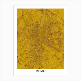 Rome Yellow Blue Art Print