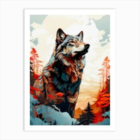 Wolf Painting 2 animal Art Print