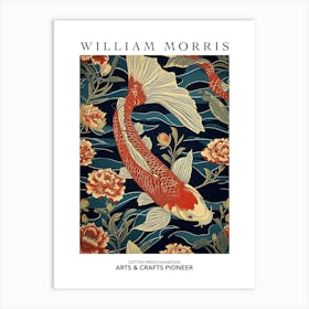 William Morris Print Koi Fish Poster Vintage Wall Art Textiles Art Vintage Poster Art Print