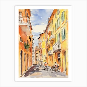 Livorno, Italy Watercolour Streets 3 Art Print