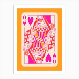 Queen Of Hearts With Daisy Art Print