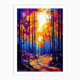 Abstract Aspen Vibrant Illustration Art Print