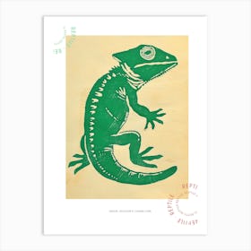 Green Jacksons Chameleon 2 Poster Art Print