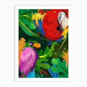 Jungle Parrot Art Print