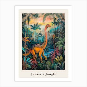 Dinosaur In The Jungle Painting 2 Poster Art Print