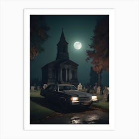 Graveyard 90s Horror Game (25) Art Print